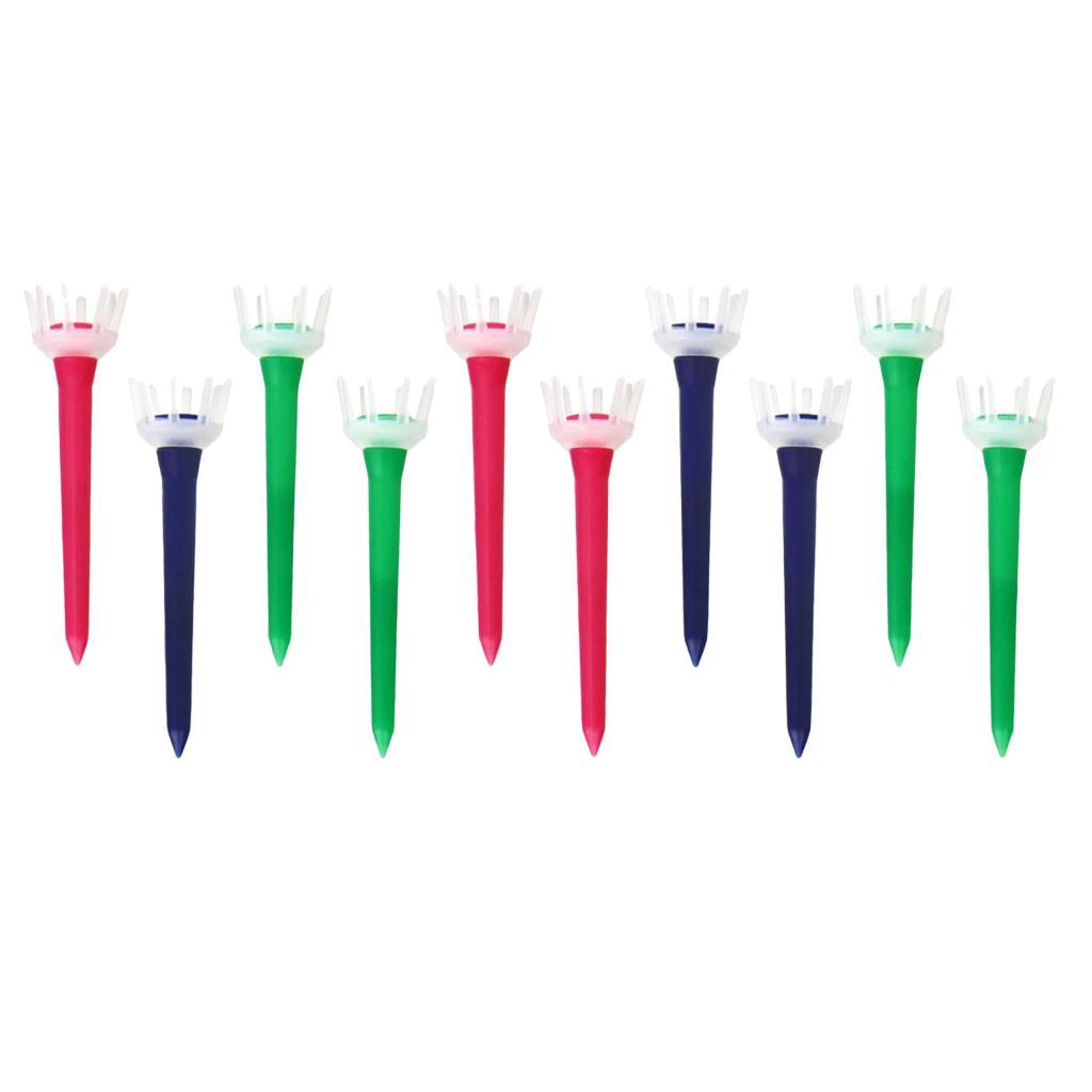 10pcs Golf Tee Crown Claw Tees 2 3/4'' Ball Holder Club Accessories 60mm