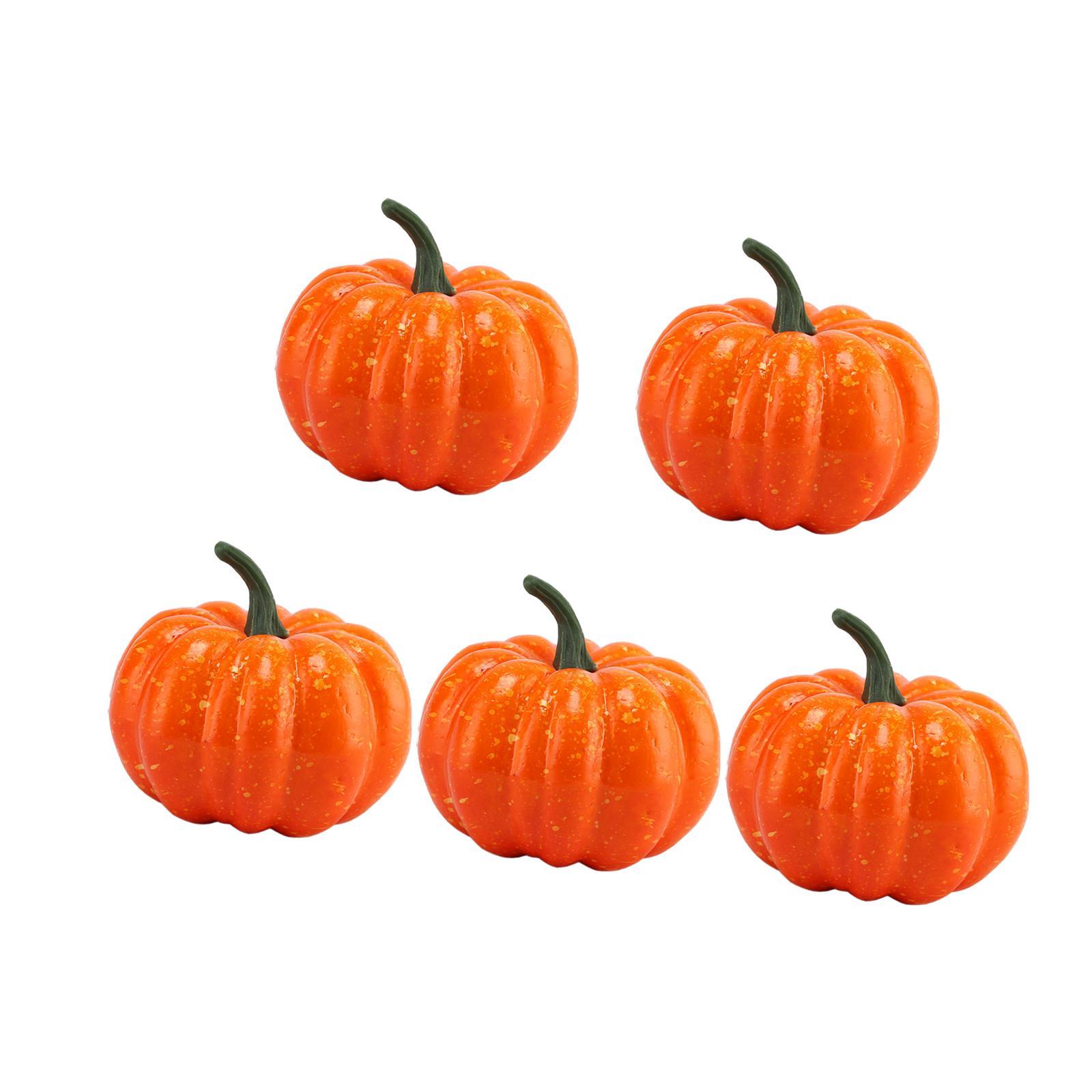 5x Fake Pumpkins Model DIY Halloween Foam Props for Halloween Fireplace Fall