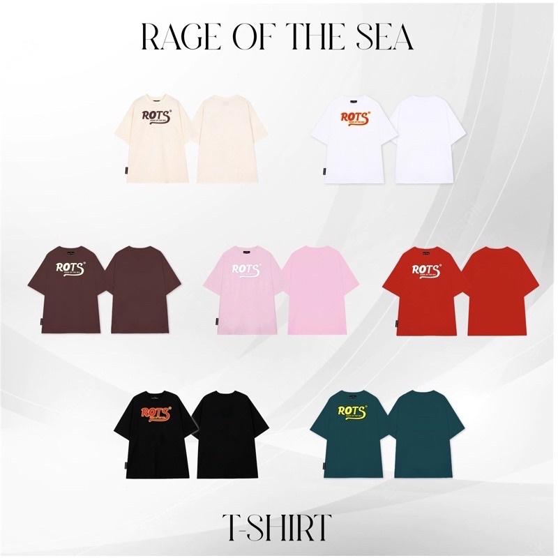 ÁO THUN (TEE) UNISEX RAGE OF THE SEA THÊU XÙ ROTS MÀU ĐỎ