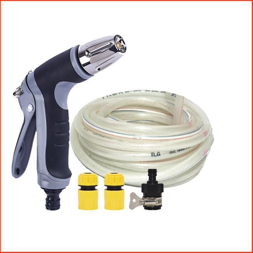 Bộ dây và vòi xịt rửa xe tưới cây tăng áp 3-5m 206817