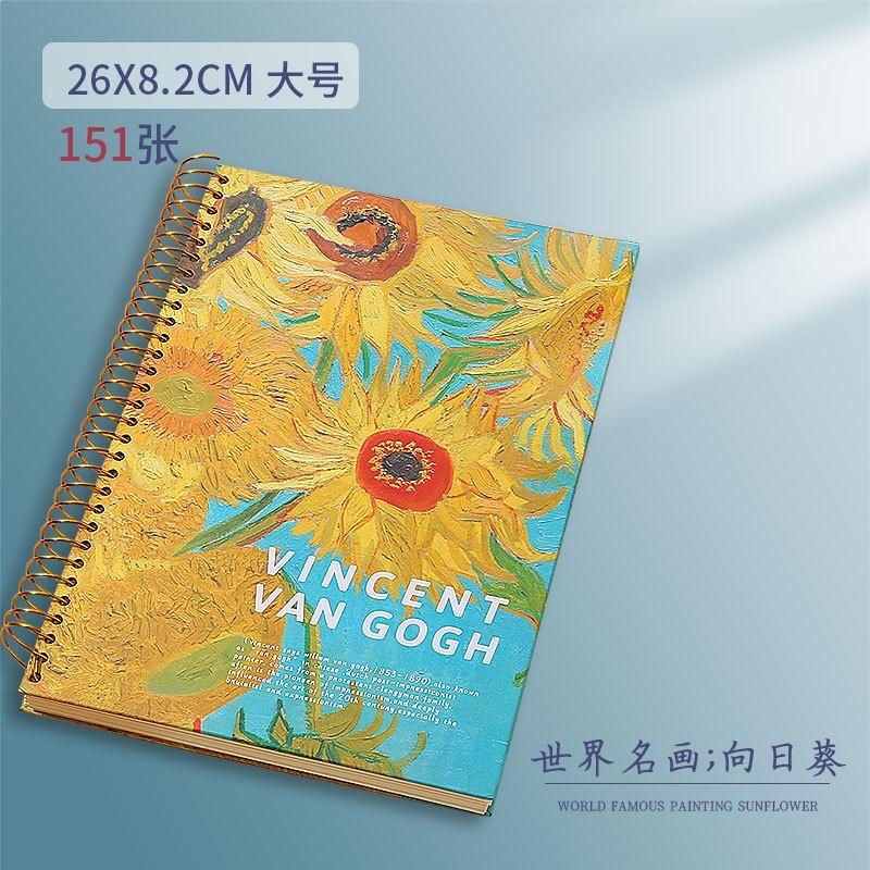 Sổ lò xo B5 ruột line 300 trang 150 tờ siêu dày chủ đề tranh Van Gogh