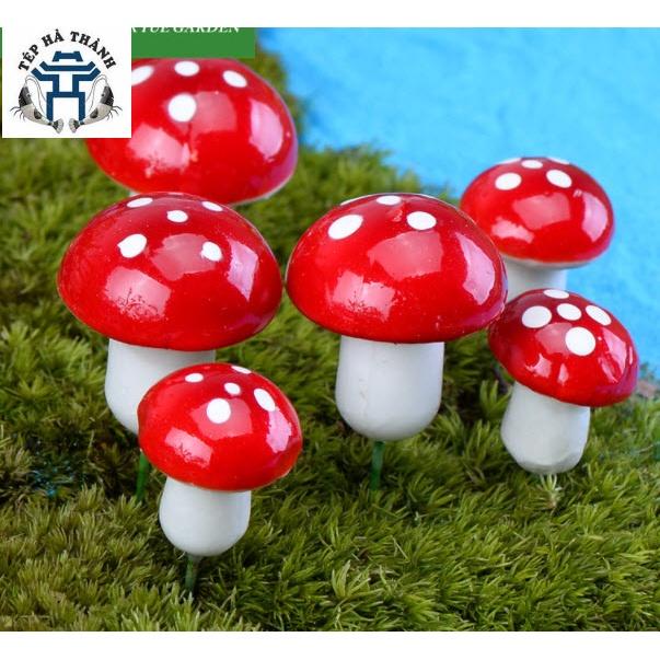 Phụ Kiện Nấm Xốp Mini Nhiều Màu Trang Trí Bể Cá Cảnh, Terrarium, Chậu Cây Cảnh