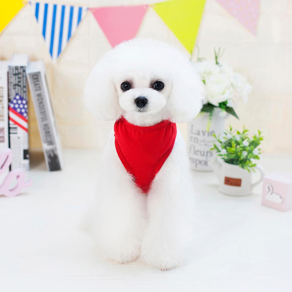 Cute Pattern Pet Puppy Dog Cat Pet Clothes Dress Vest T Shirt Red L