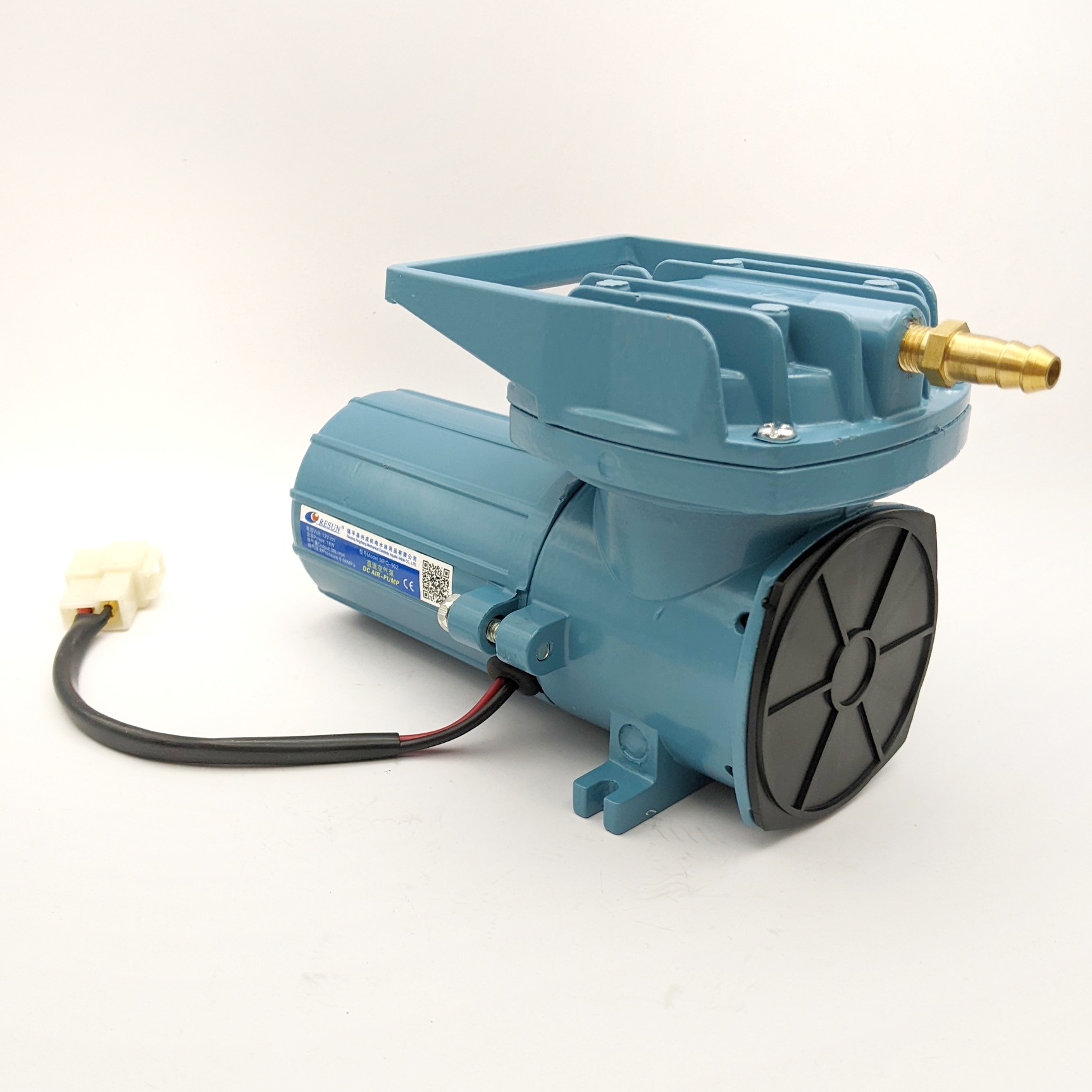 Máy thổi oxy, máy bơm khí oxy, máy sủi oxy 12V dùng điện ắc quy công suất 18W - 6 vòi - 38 lít/phút