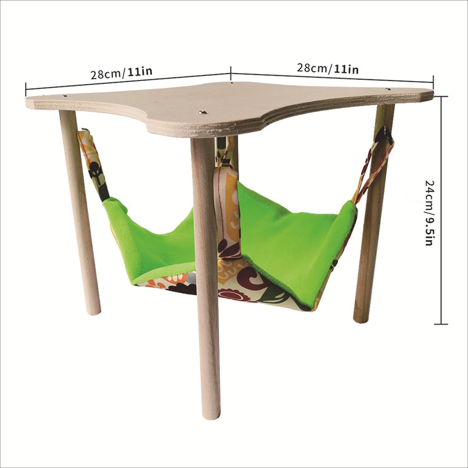 Guinea Pigs Hammock Guinea Pig Hideout with Durable Wooden Stand Hanging Bed Hamster Hammock for Chinchilla Small Animals Dwarf Rabbit Bunny