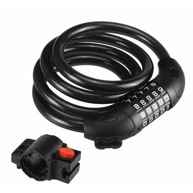 Ổ KHÓA DÂY CHỐNG TRỘM 5 SỐ SIZE LỚN + Khung Gắn - Loại Tốt