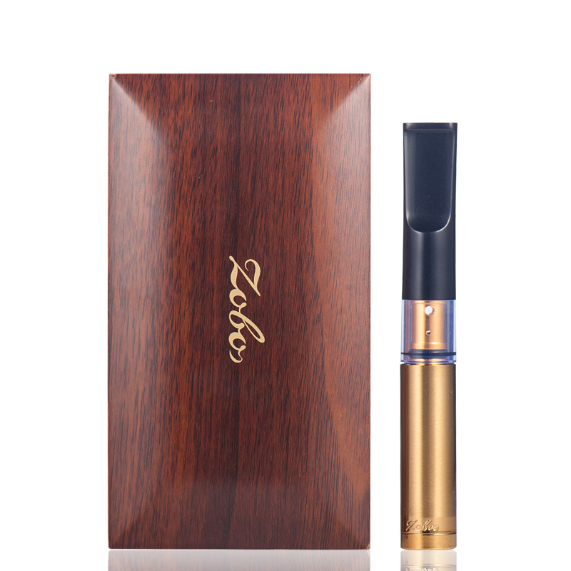 Đầu lọc thuốc bằng kim loại kèm ống đựng và hộp gỗ sang trọng ZB-252