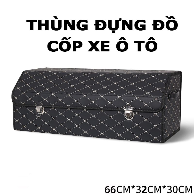 Hộp Đựng Đồ Cốp Xe Ô Tô; Thùng Da Để Sau Xe; Thùng Cốp Trên Oto Xe Hơi; Hộc Lớn Cất Gọn