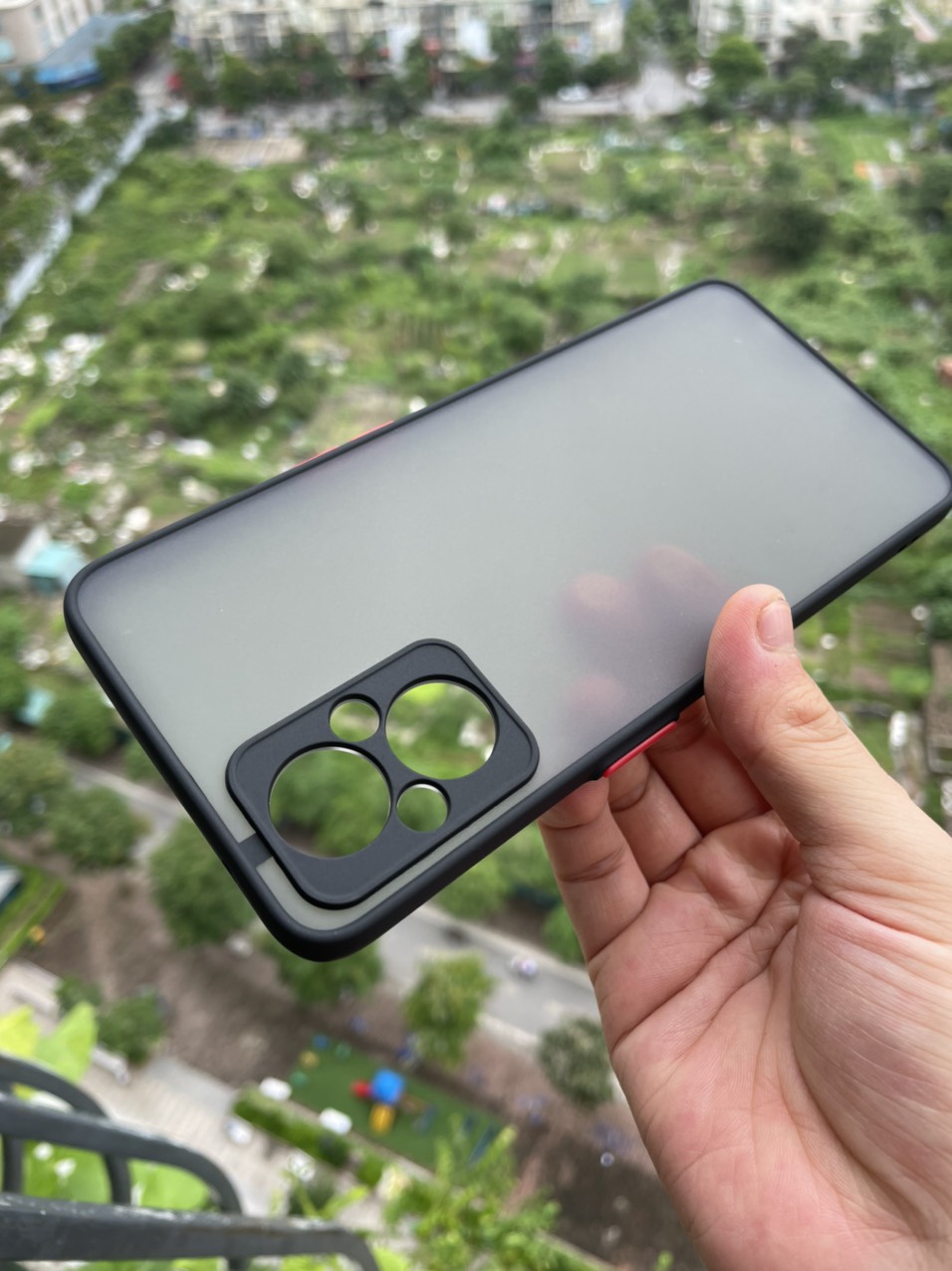 Ốp lưng cho Oppo Reno 8Z 5G nhám viền màu che camera
