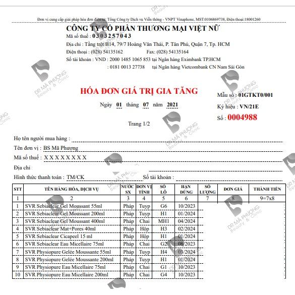 Sữa dưỡng thể và giữ ẩm SVR Xerial 10 Lait Corps cho da khô và rất khô dành cho mặt và toàn thân