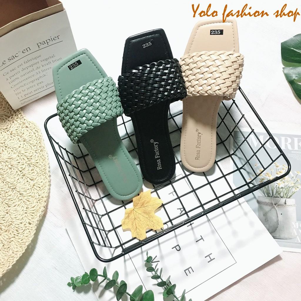 Dép lê nữ quai ngang đan chéo siêu mềm êm chân DL29
