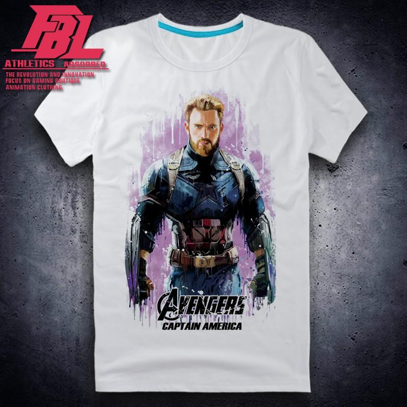 Áo Thun Marvel Avengers Captain America Cao Cấp, Áo Siêu Anh Hùng