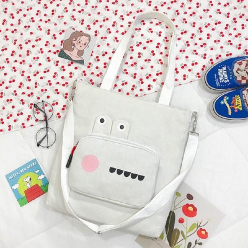 Balo Thời Trang Túi Tote Hình Cá Sấu Siêu Cute Balo Nữ Đi học Balo Ulzzang