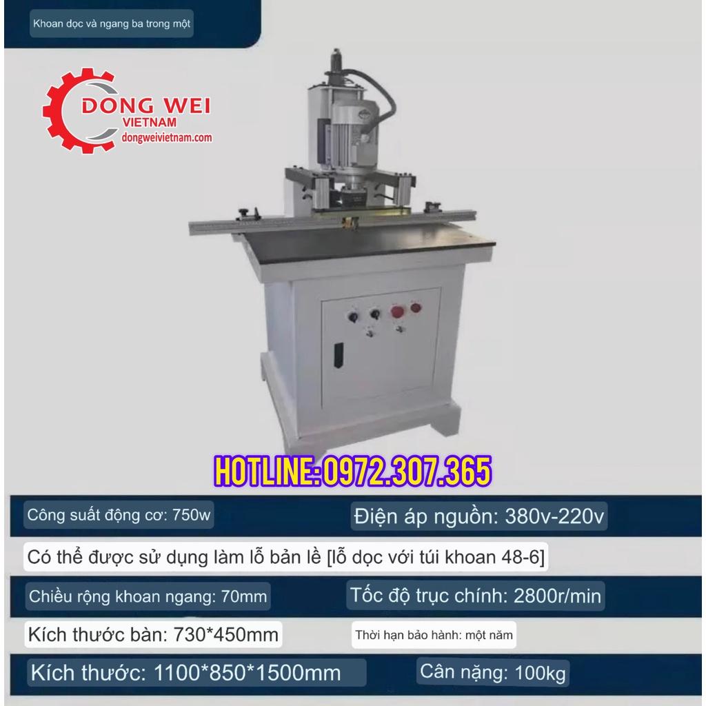 MÁY KHOAN LIÊN KẾT CHỐT CAM, CHỐT GỖ KẾT HỢP KHOAN BẢN LỀ 2 ĐẦU TỰ ĐỘNG. HỆ THANH TỲ HƠI GIÚP GIỮ VÁN ỔN ĐỊNH KHI LÀM VIỆC