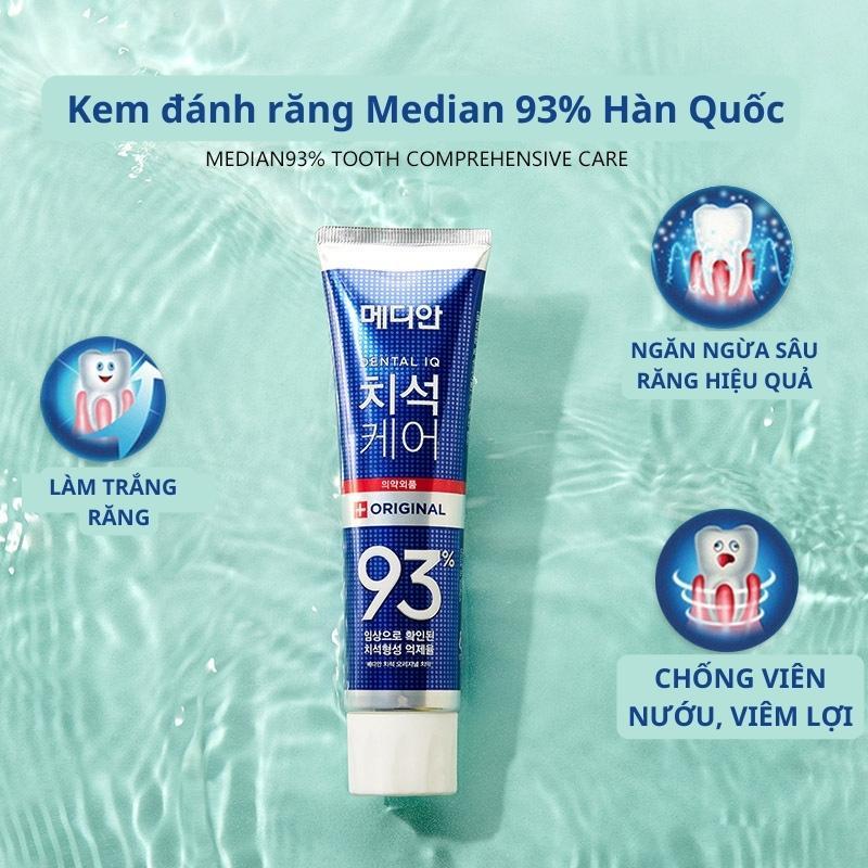 Kem Đánh Răng MEDIAN DENTAL IQ 93% Hàn Quốc 120g Chống Viêm Nướu, Giúp Làm Trắng Răng Phòng Tránh Bệnh Về Răng