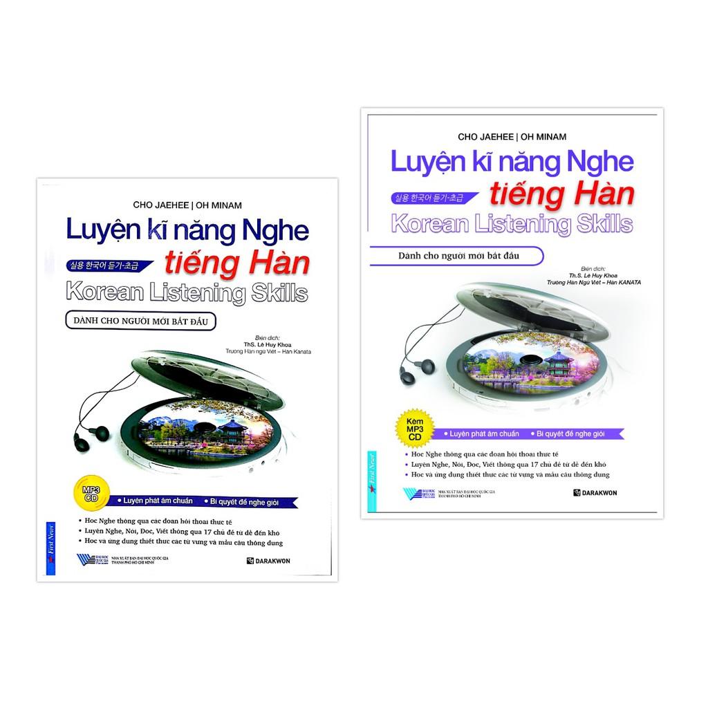 Combo Luyện Kĩ Năng Nghe Tiếng Hàn + CD - Bản Quyền