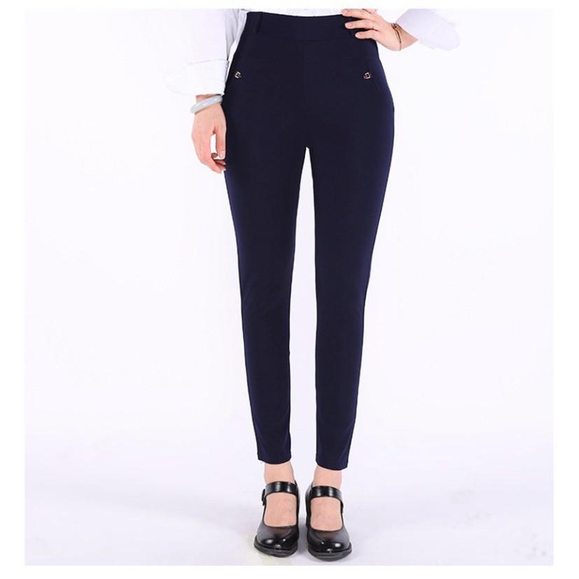 Bigsize - Quần tây thun umi bigsize chất co dãn size từ màu đen CRQ012