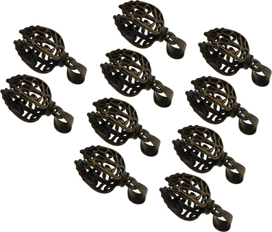 10 Bộ 24 Mm Đồng Filigree Mặt Dây Chuyền Kẹp Kẹp Trang Sức Bails Đầu Kết Nối