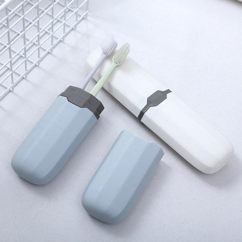 Hộp đựng bàn chải đánh răng lục giác bằng nhựa an toàn tiện dụng, màu sắc trẻ trung, năng động