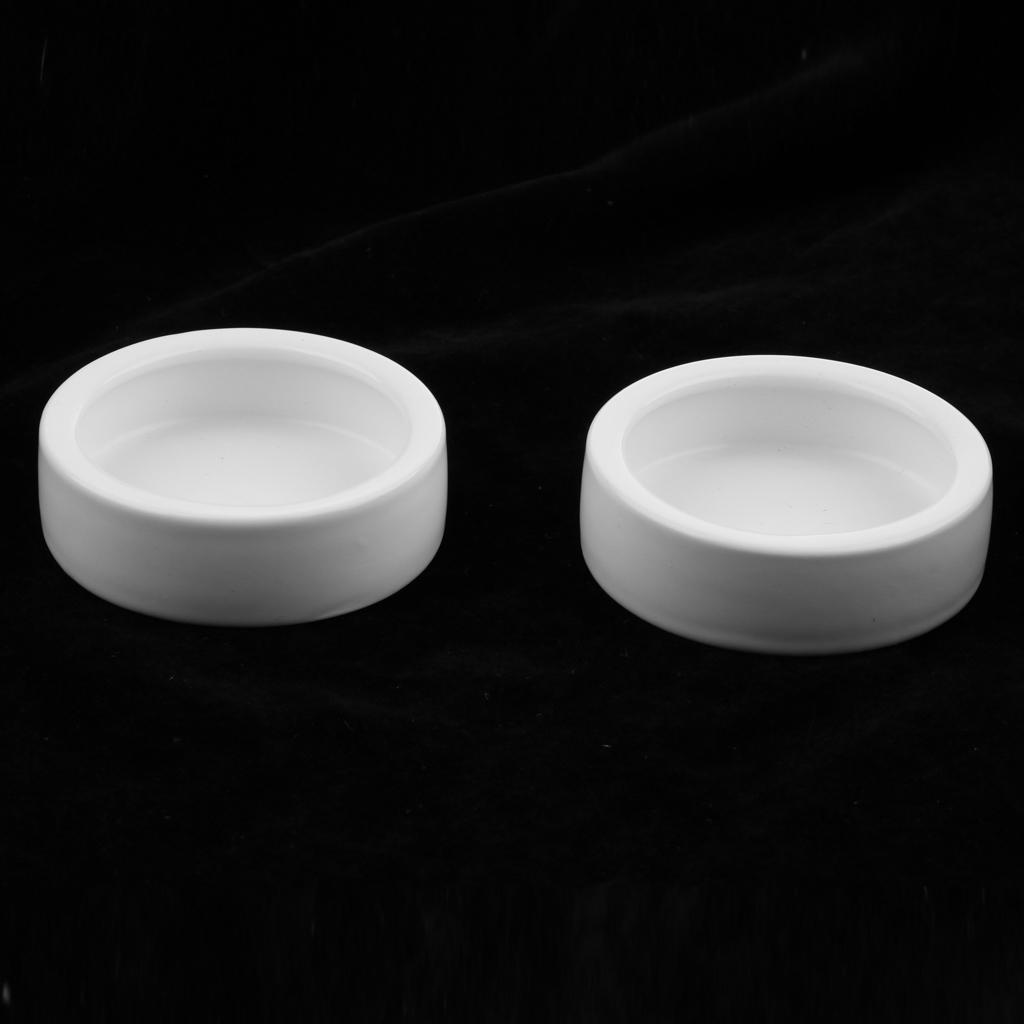 4Pcs Ceramic Reptile Feeding Worm Dish Food Water Bowl for Reptile