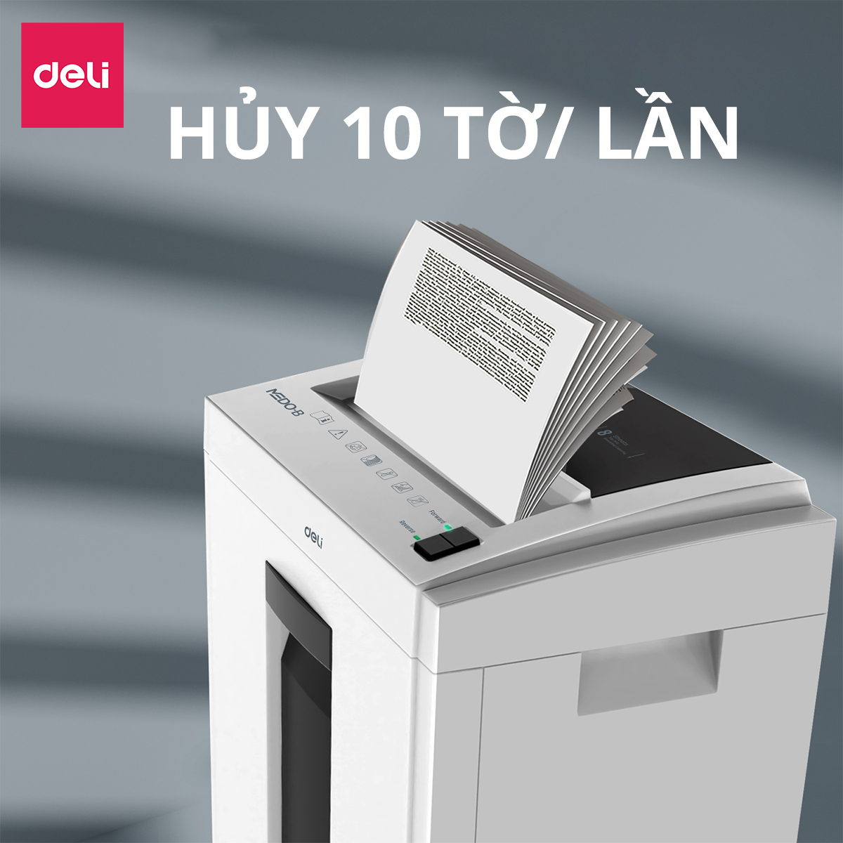 Máy Hủy Tài Liệu 16L Cao Cấp Deli - Máy Huỷ Giấy 16 Lít Phù Hợp Cho Bảo Mật Giấy Tờ Trong Doanh Nghiệp, Văn Phòng, Nhà Trường - Hàng Chính Hãng - ET051