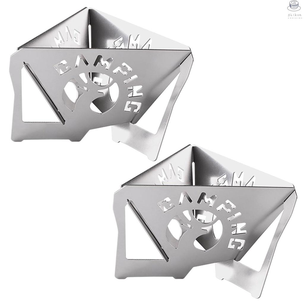 2 PCS Collapsible Coffee Dripper Portable Stainless Steel Travel Coffee Drip Holder Foldable Coffee Filter Rack with Storage Bag