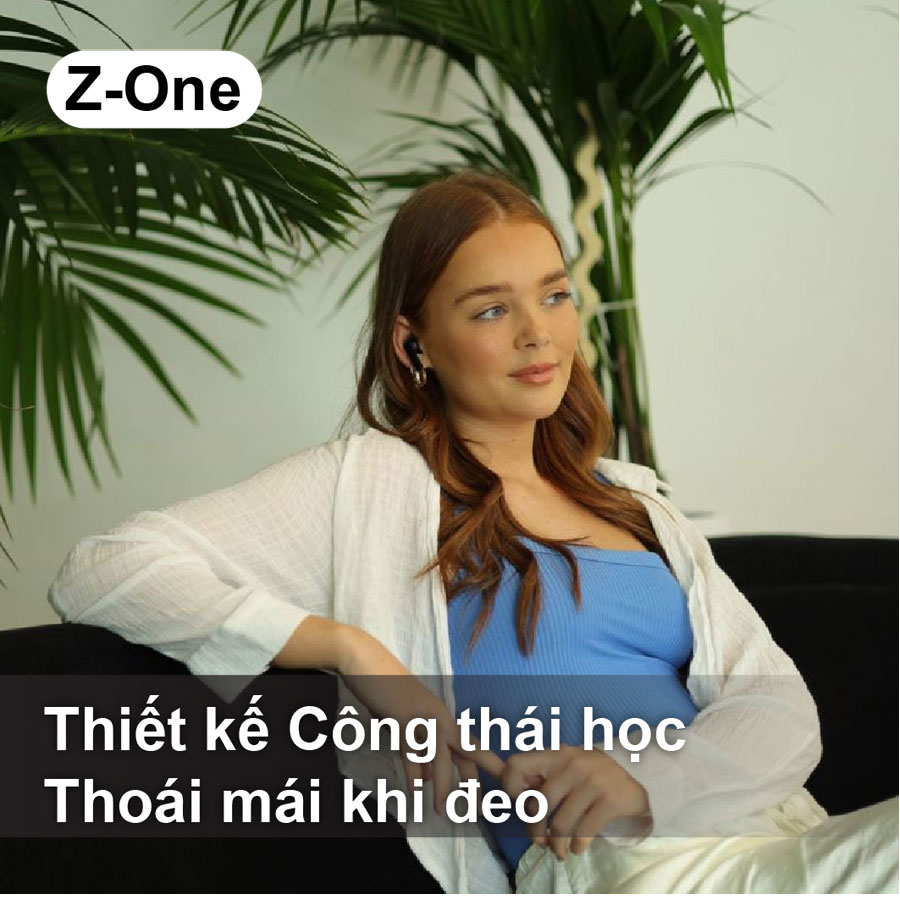 Tai nghe không dây myALO Z-One: tai nghe Bluetooth 5.3 | Chống nước và mồ hôi IPX4 | Pin 30 giờ | Thiết kế công thái học | Điều khiển cảm ứng thông minh | Hộp sạc chế tác từ Hợp kim đúc nguyên khối | Hàng chính hãng