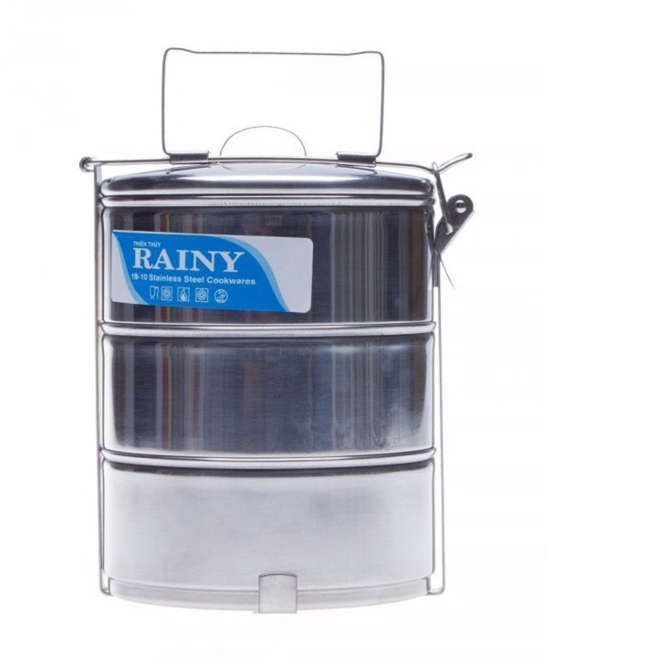 Camen đựng cơm Rainy Inox 3 Ngăn - Hàng Chính Hãng