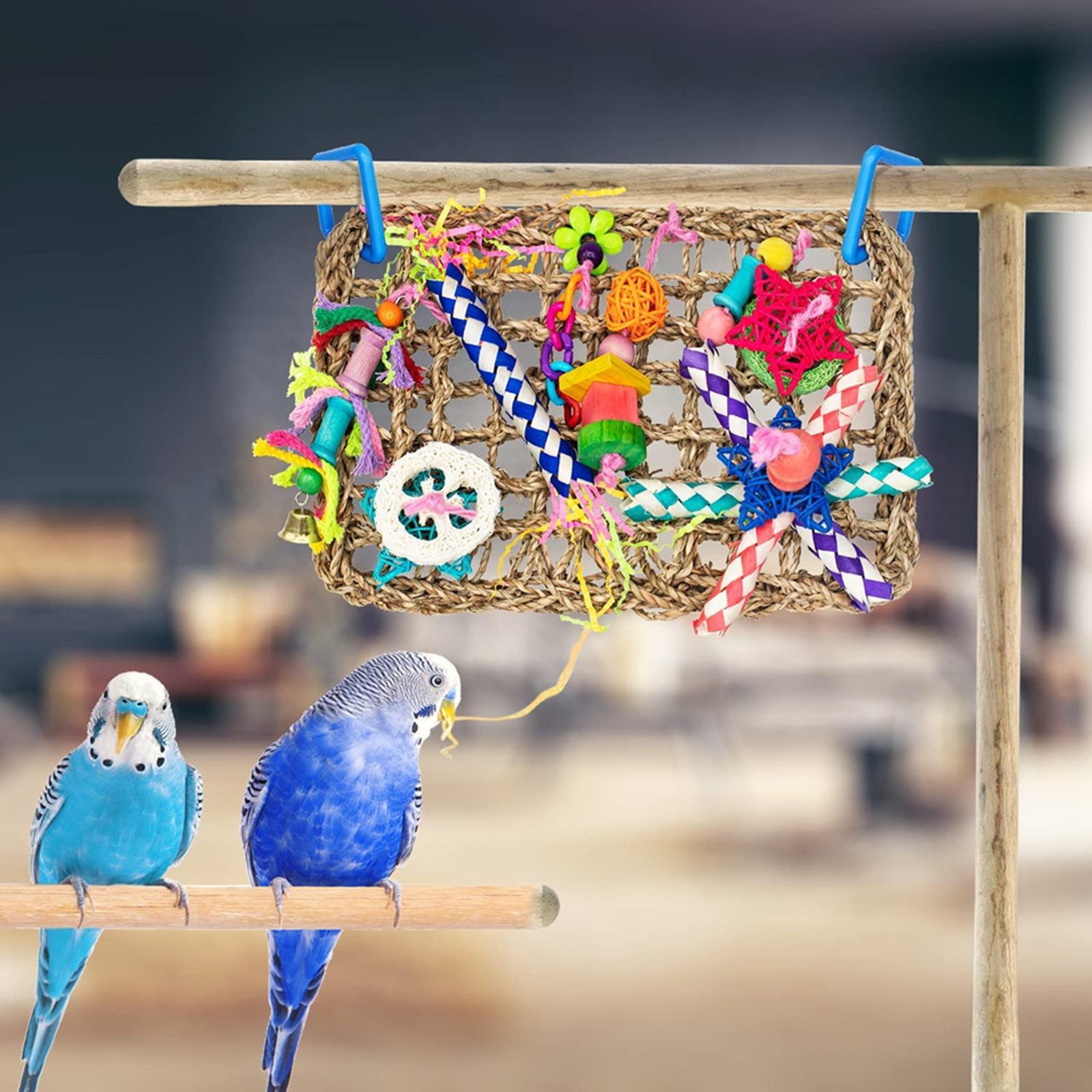 2-3pack Pet Bird Foraging Wall Toy Parrot Chewing Toy Climbing Hammock for