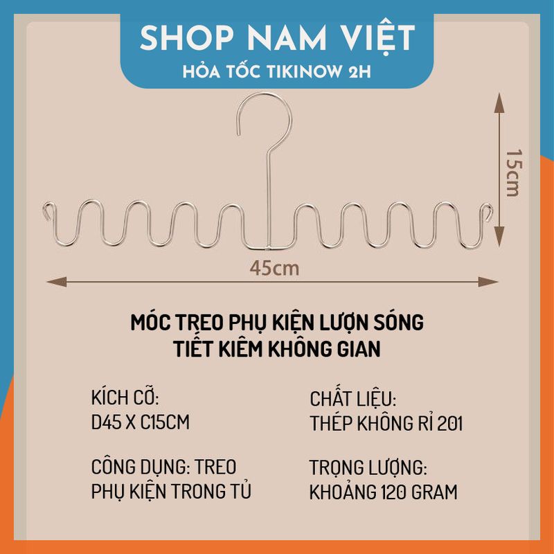 Móc treo phụ kiện lượn sóng thông minh tiết kiệm không gian