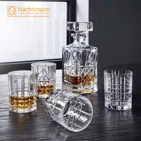 Bộ bình &amp; ly pha lê whisky Nachtmann Highland 5 món - Hàng chính hãng Đức