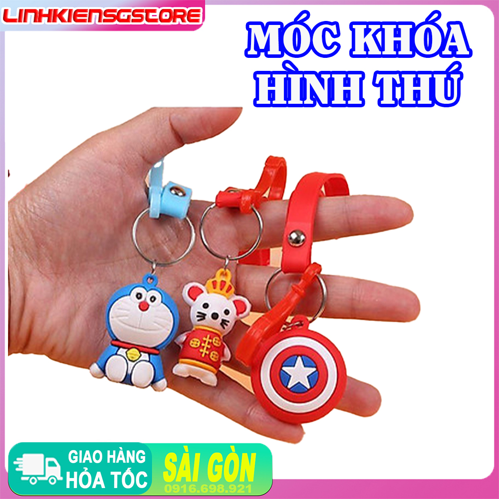 MÓC KHÓA TREO ĐỒ 3D HÌNH THÚ DỄ THƯƠNG NHIỀU MẪU ĐƯỢC LỰA