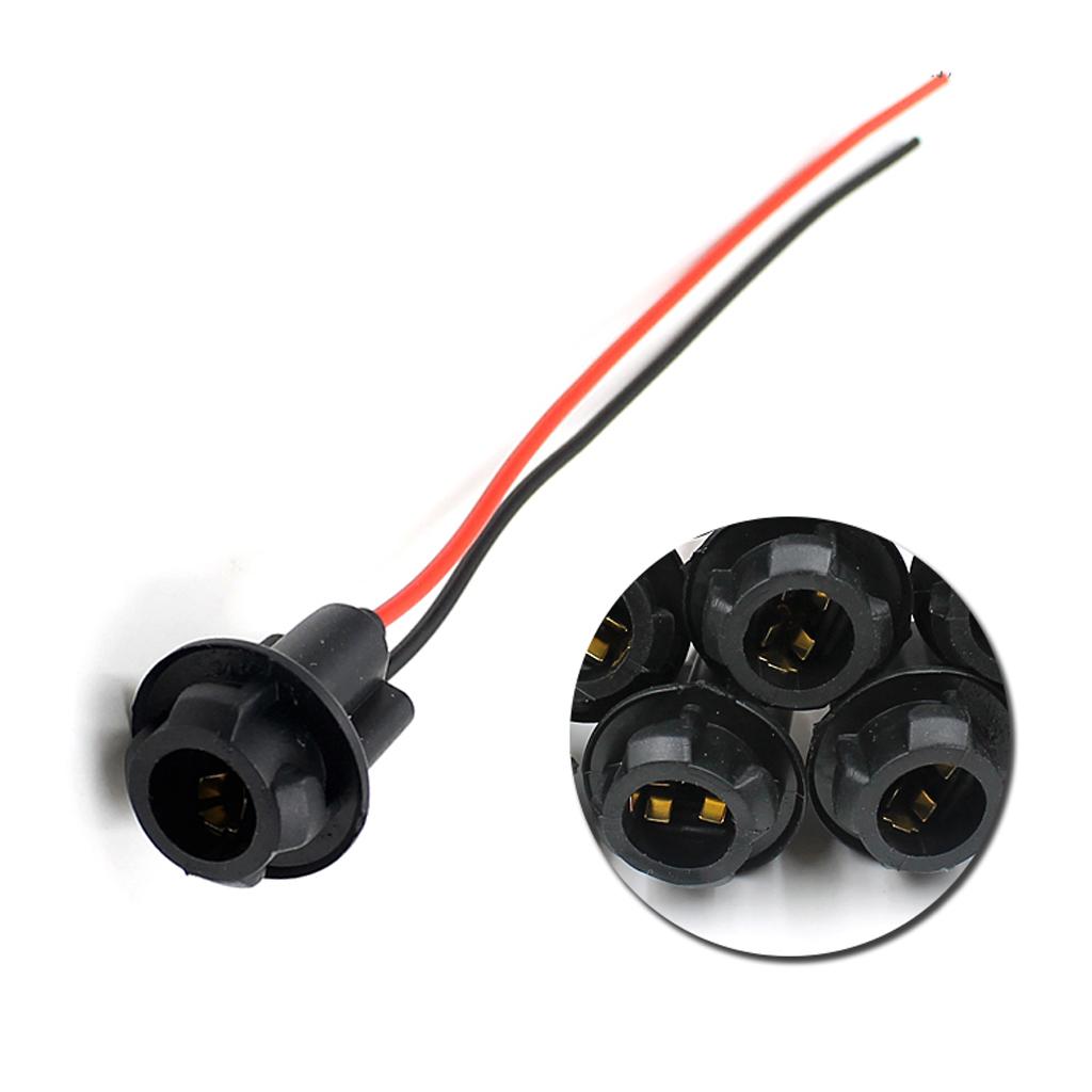 10 Pieces T10 5050 W5W Bulb Socket Holder Connector Pre-wired Adapter