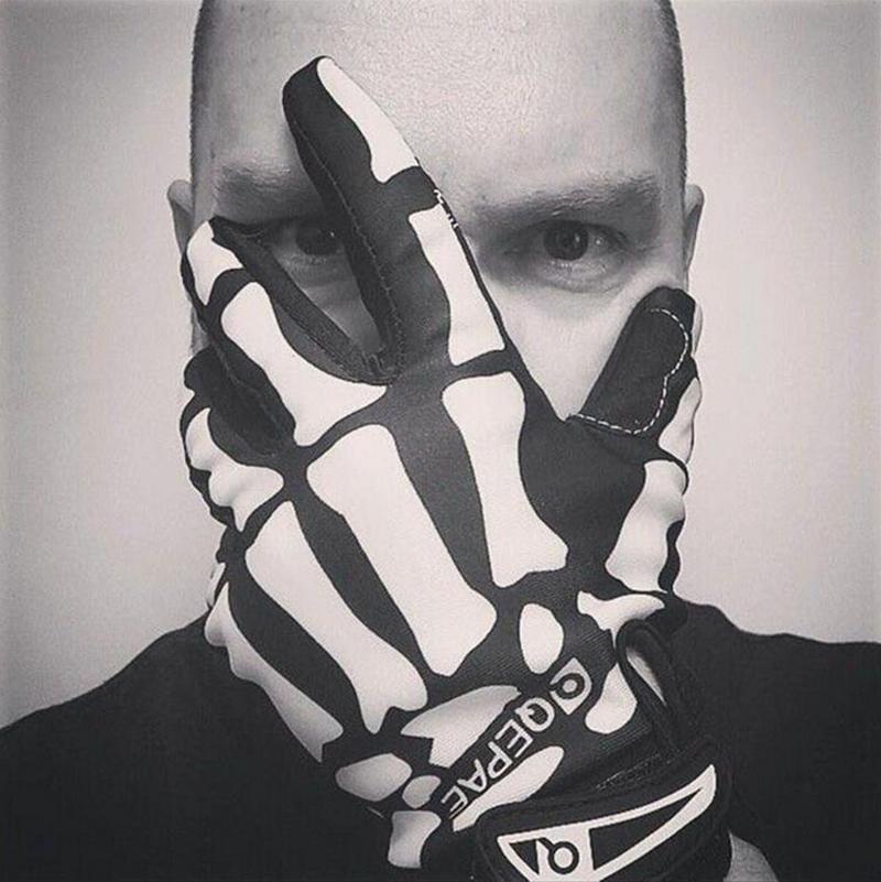 Nam Nữ Đầu Lâu Đồ Bộ Găng Tay Phượt Chống Trơn Trượt Silicone GEL Núi MTB Xe Đạp Găng Tay Full Ngón Tay Đi Xe Đạp Thể Thao găng Tay