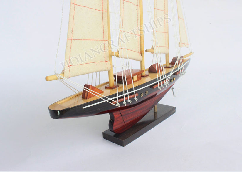 (có video) Mô hình thuyền buồm gỗ mini Atlantic 30cm