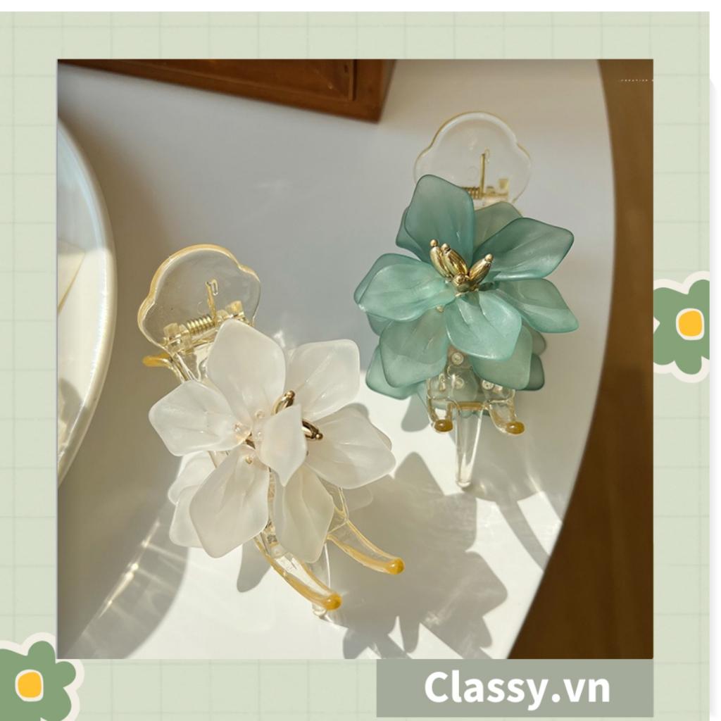Kẹp càng cua, kẹp tóc Classy cỡ nhỏ, kẹp đính hoa sang trọng PK1615