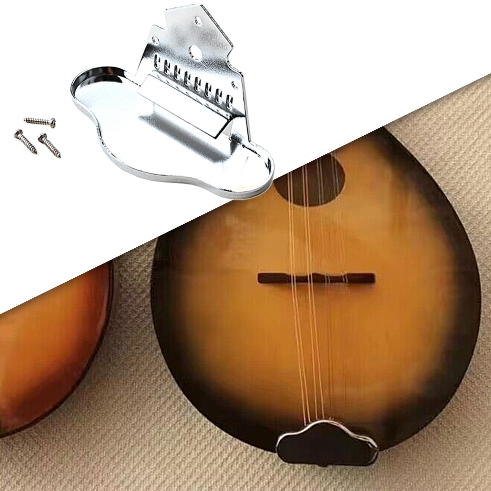 Gold Mandolin Tailpiece Durable for Guitar Music Instrument Replacement