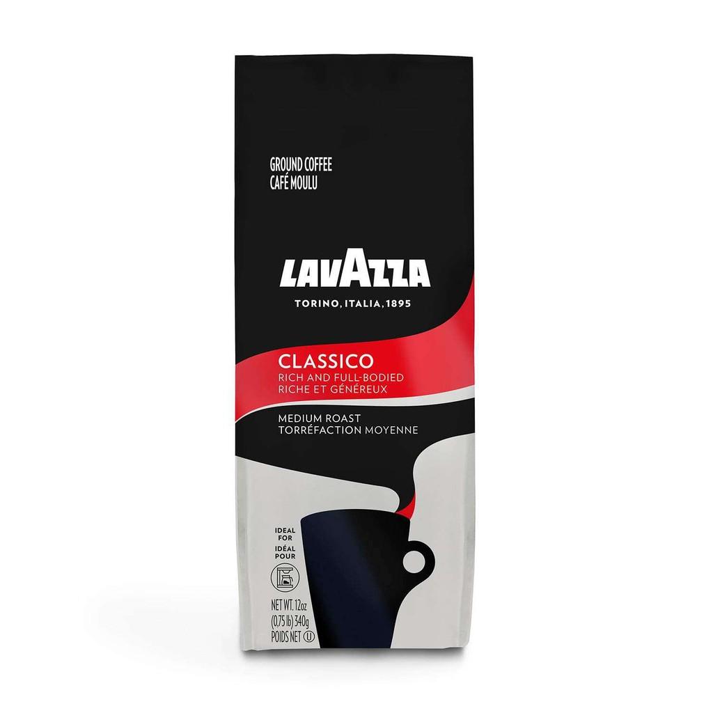 Cà phê bột Lavazza Classico Ground Coffee Blend, rang vừa - thích hợp french press, pour over, hand drip- Độ đậm : 5/10