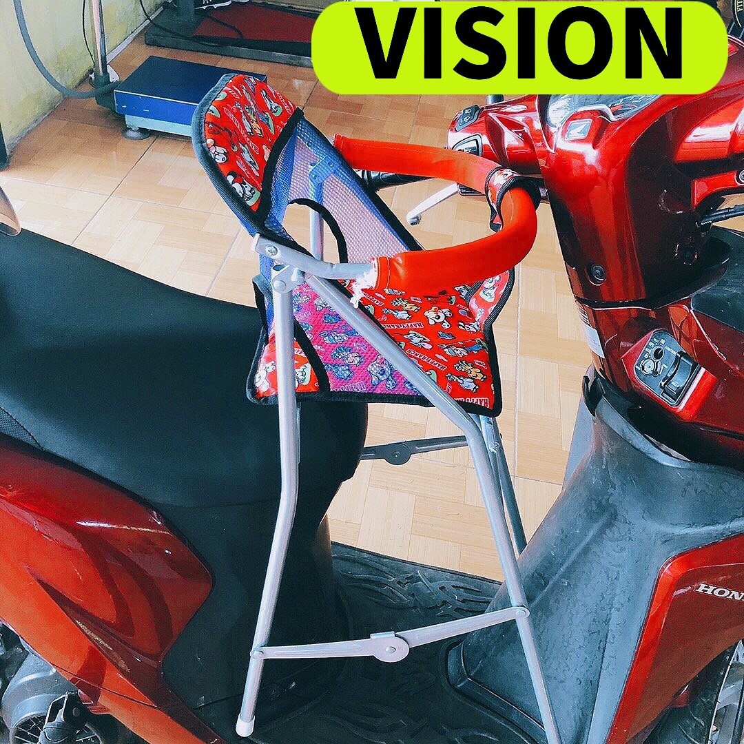 GHẾ ĐI XE VISION CHO BÉ , GHẾ GA XẾP SẮT SƠN TĨNH ĐIỆN