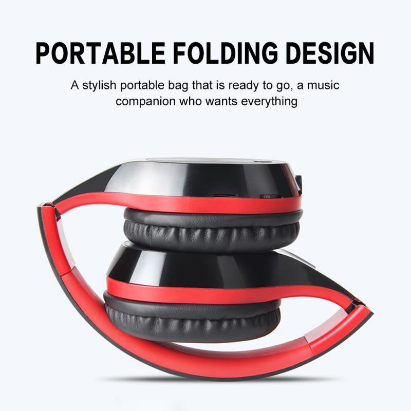 3 Màu 9D Vòm Stereo Bluetooth Tai Nghe T5 Tai Nghe Thể Thao Không Dây Có Thể Gấp Lại Được Gắn Đầu HIFI Tai Nghe Chụp Tai Chơi Game