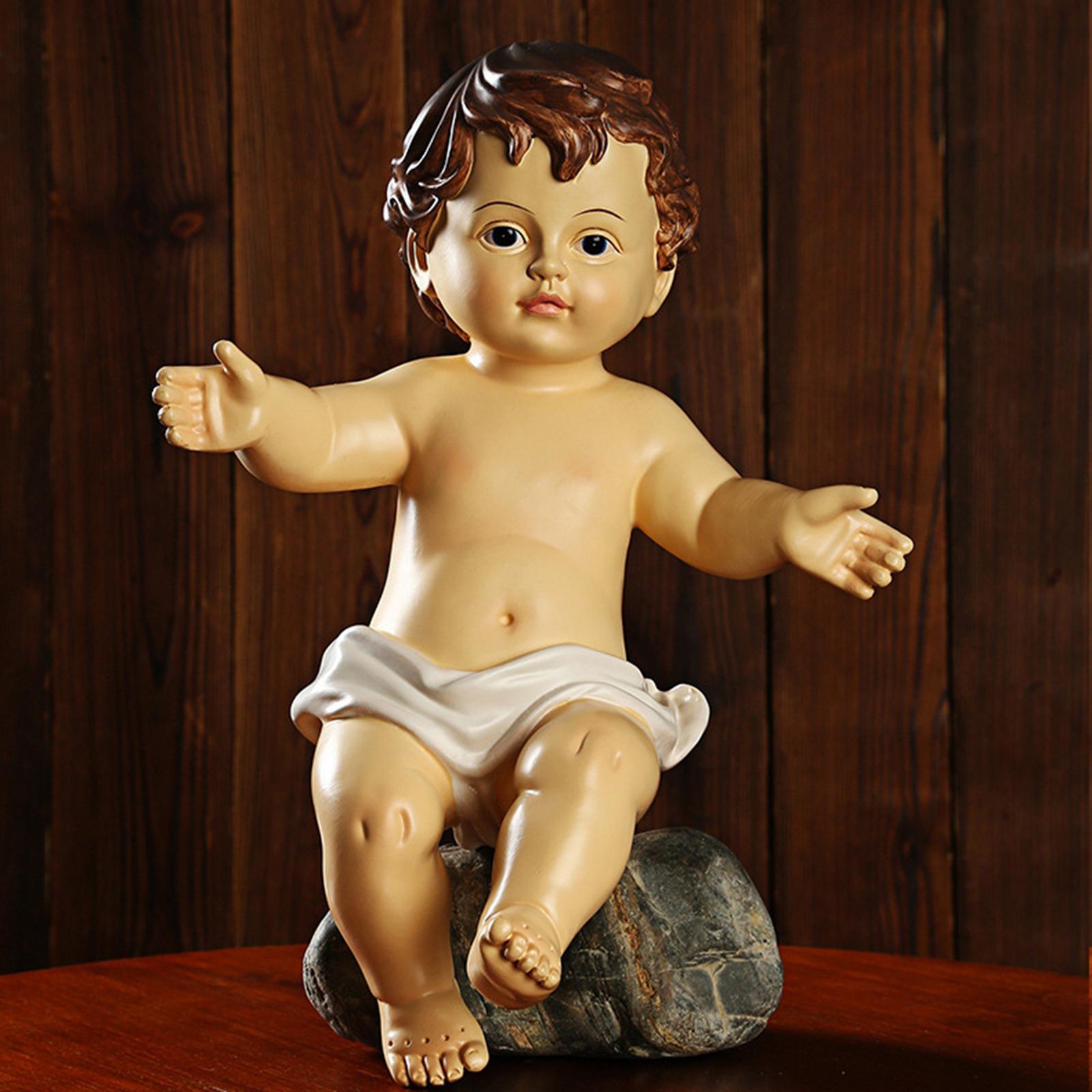 Creative Baby Jesus Doll Statue European Figure Ornament Craft Decoration