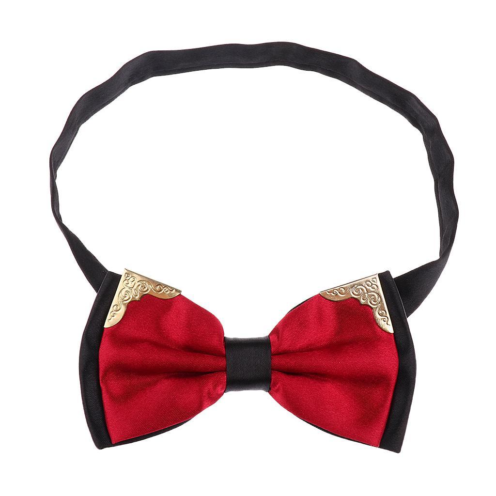 Men's Formal Tuxedo Bowtie Pre-tied Neckties with Adjustable Strap