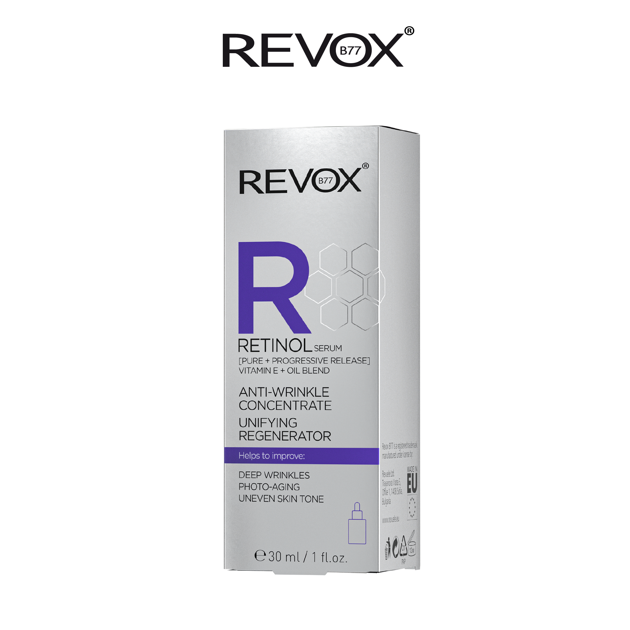 Serum ngăn ngừa lão hóa chứa retinol cho da mặt Revox B77 R Retinol - 30ml; chỉ dùng ngoài da