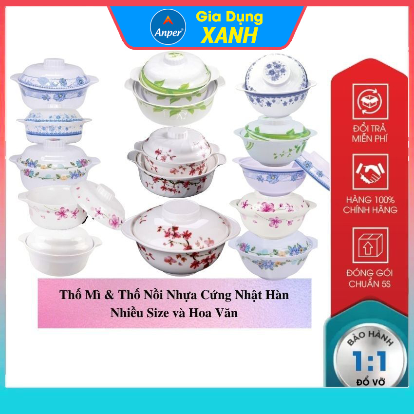 Thố nồi tô nhựa  20cm  - 27 cm  thố tô nhựa cao cấp  Anper Nhựa Nhật Hàn  Melamine Cứng  An Toàn Sang Trọng ,  Bát Chén Tô Đĩa Thố Dùng Gia Đình Và Nhà Hàng bát đĩa nhựa bộ chén dĩa tô đẹp  tô nhựa cao cấp