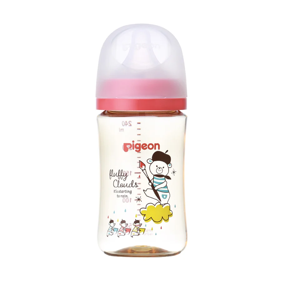 Bình sữa Pigeon PPSU Plus WN3 Nhật Bản in hình 240ml