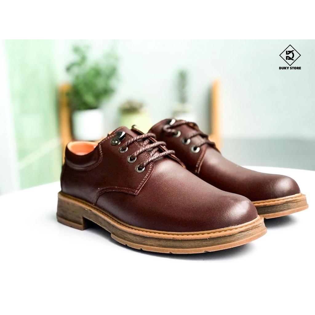 Đốc thấp da bò phong cách đơn giản ảnh thật - Duky Store