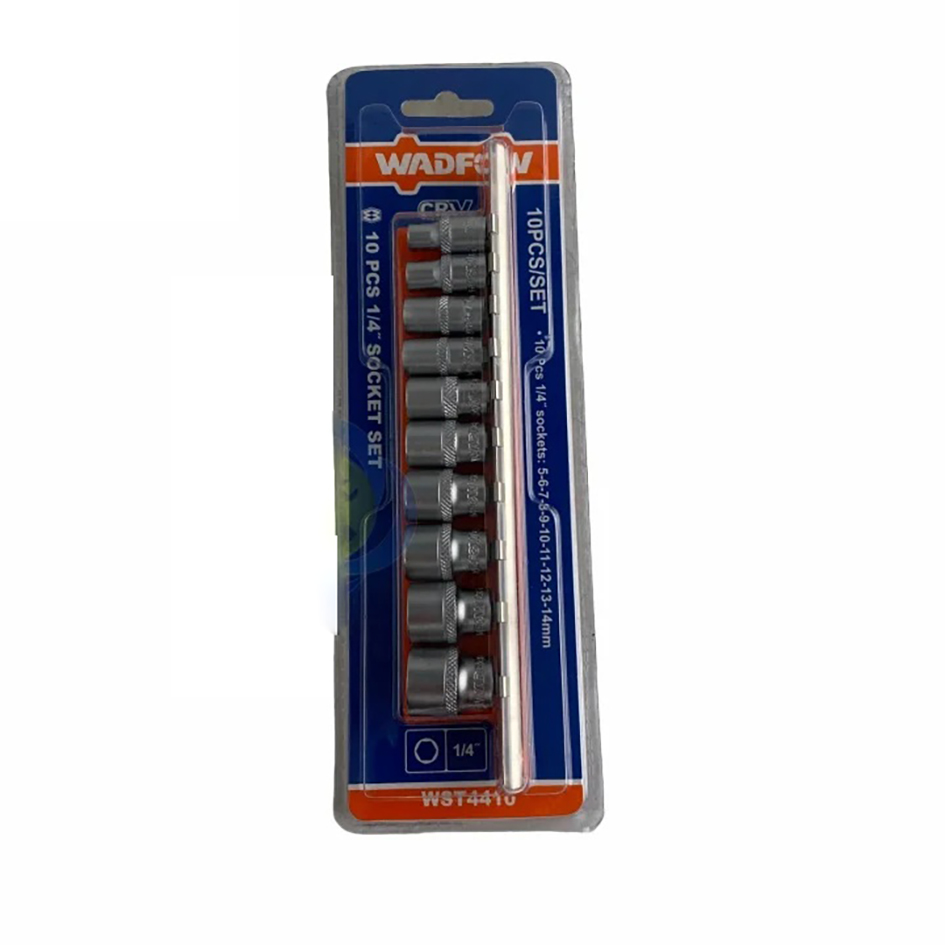 BỘ 10 ĐẦU TUÝP 1/4&quot; WST4410 WADFOW - HÀNG CHÍNH HÃNG