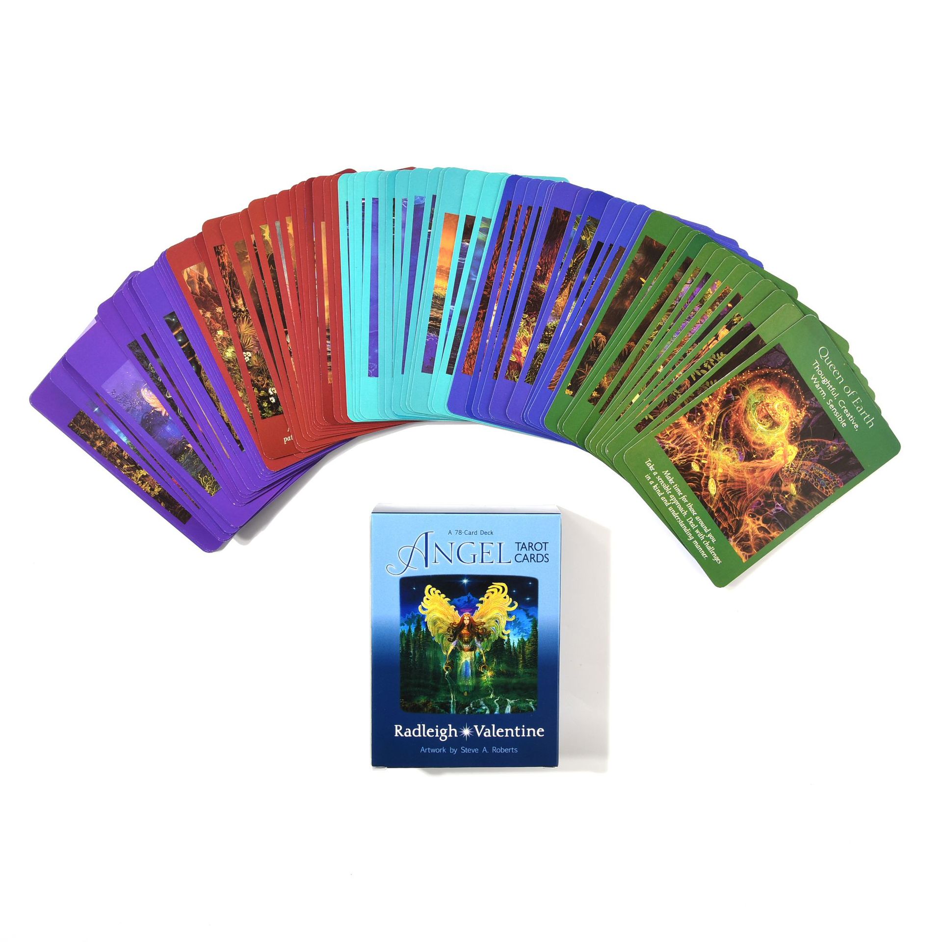 Combo Bộ Bài Bói Tarot Angel Tarot Oracle 78 Card Cao Cấp và Túi Nhung Đựng Tarot và Khăn Trải Bàn Tarot