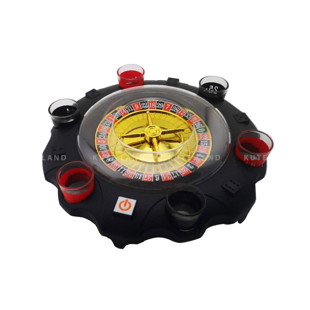 Drinking Roulette vòng quay uống rượu bia bằng điện 6 ly đồ chơi ăn nhậu Drinking Game