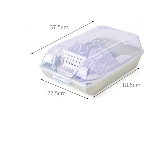 Hộp Đựng Giày Dép Nhựa Dẻo Trong Suốt Có Nắp Đậy Nhiều Màu Thông Minh Tiện Lợi - Nhiều Size Có Thể Xếp Chồng - Hàng Chính Hãng MINIIN